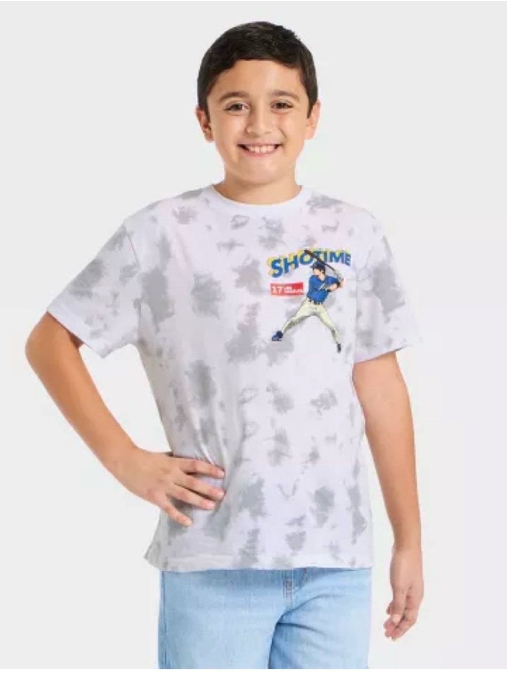 MLB White & Gray Tie-Dye 'Showtime' Baseball Graphic Tee - Picture 2 of 8